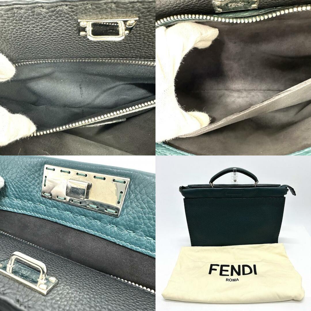 フェンディ FENDI ピーカブー フィット 7VA406 セレリア モンスター アイコニック ビジネスバッグ ビジネスバッグ レザー ブルー系