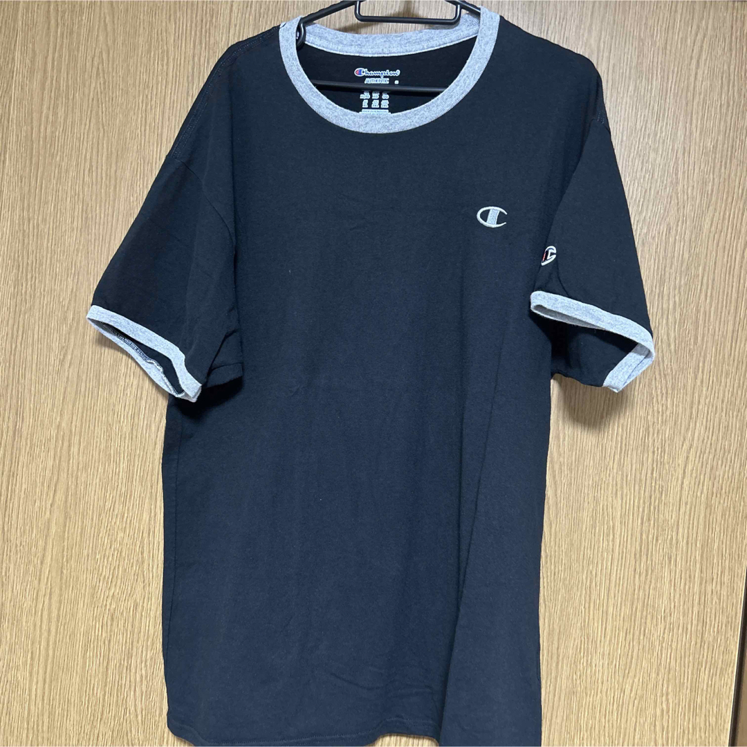 Champion(チャンピオン)のChampion リンガーT ブラック×グレー メンズのトップス(Tシャツ/カットソー(半袖/袖なし))の商品写真