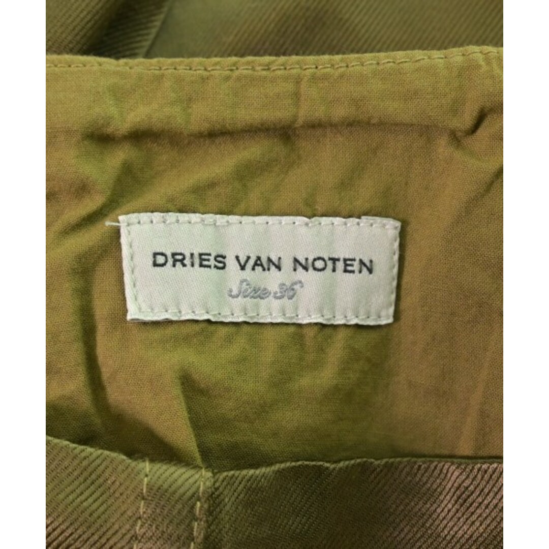 あり伸縮性DRIES VAN NOTEN ロング・マキシ丈スカート 36(S位) カーキ