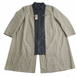 美品 コムデギャルソン COMME des GARCONS ウール フェイクレイヤー ロングジャケット メンズ グレー sizeS AD2012 Y02189