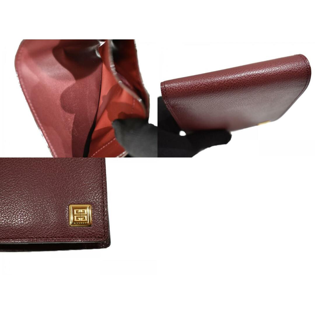 ジバンシィ 二つ折り 長財布 レザー ブラウン 中古ABランク GIVENCHY