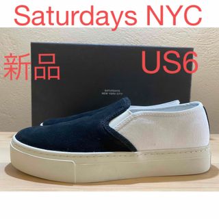 サタデーズサーフニューヨークシティー(SATURDAYS SURF NYC)の新品 Saturdays NYC レザースニーカー スエード キャンバス(スニーカー)