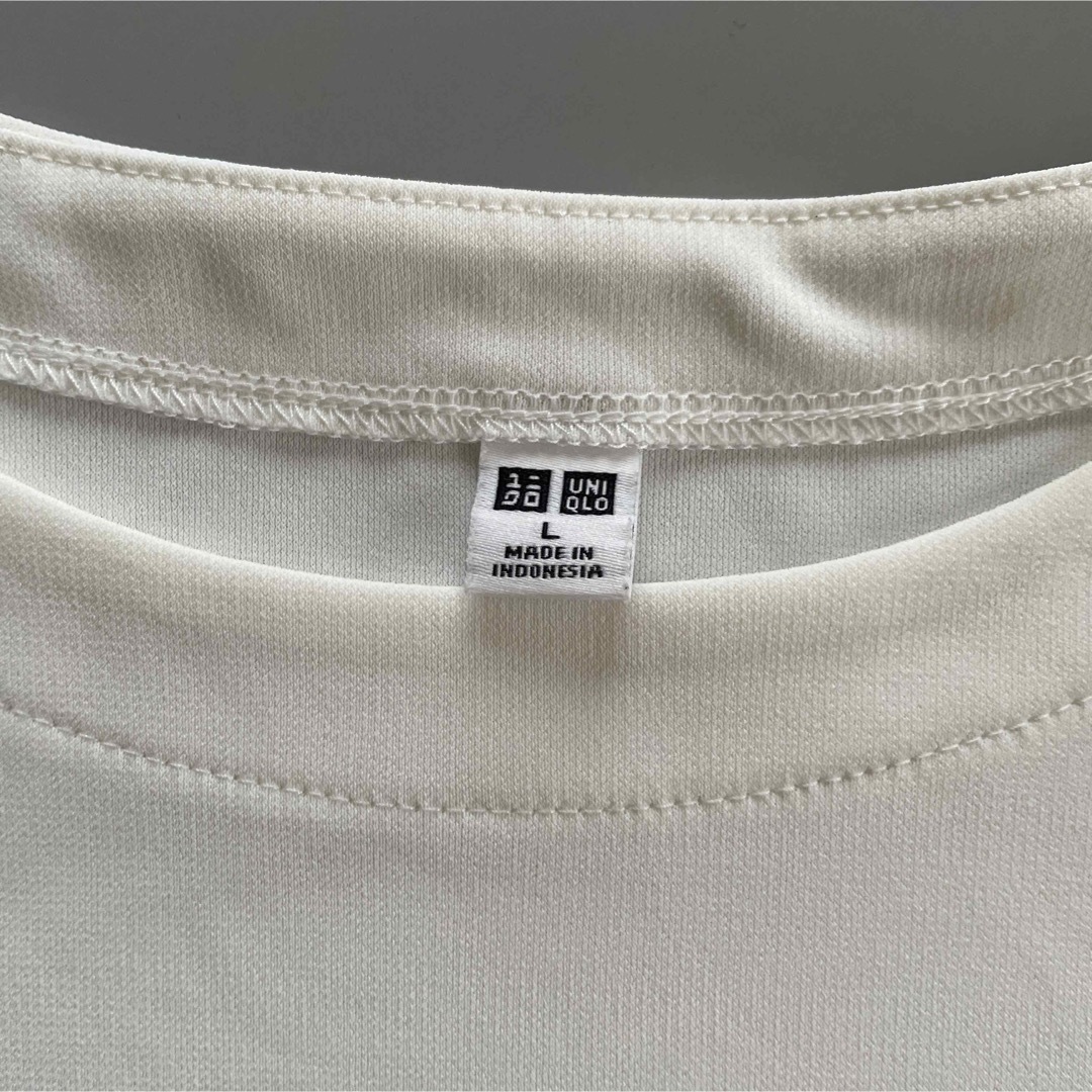 UNIQLO(ユニクロ)の&& UNIQLO フリルブラウスT L レディースのトップス(カットソー(半袖/袖なし))の商品写真