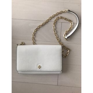 トリーバーチ(Tory Burch)のトリーバーチ　ウォレットショルダー　ホワイト(財布)