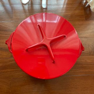 ダンスク(DANSK)のDANSK 両手鍋　チリレッド　赤　23cm 琺瑯　ホーロー(鍋/フライパン)