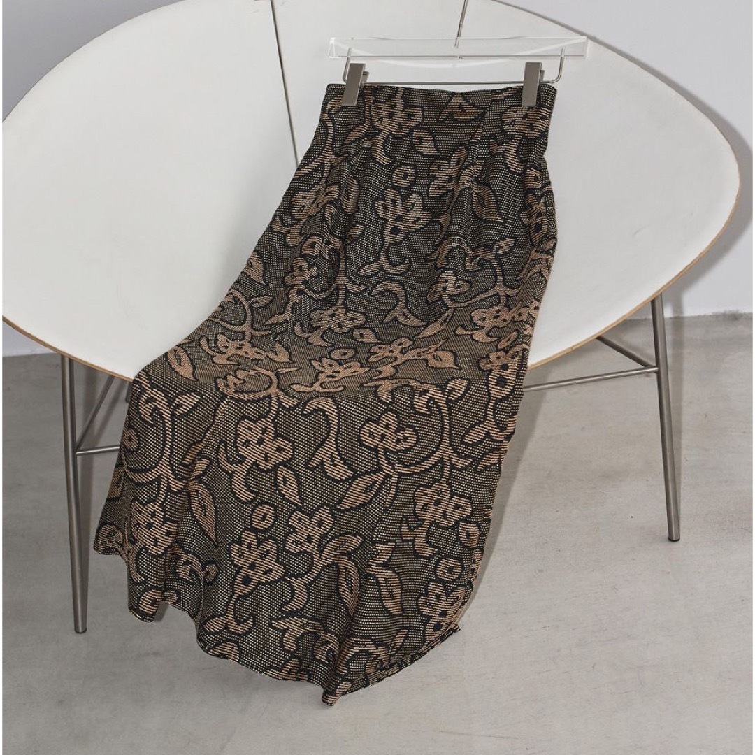 todayful Jacquard Leaf Pencilskirt - ロングスカート