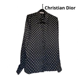 ♡希少♡Christian Dior ブラウス　シルク　ストライプシャツ　リボン