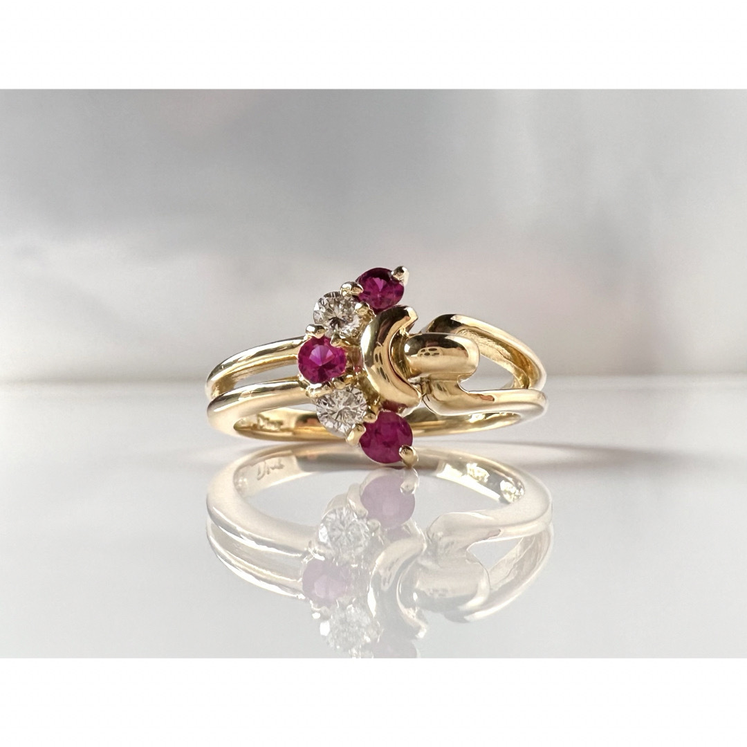Christian Dior(クリスチャンディオール)のChristian Dior  ルビー　ダイヤモンドリング  K18 レディースのアクセサリー(リング(指輪))の商品写真