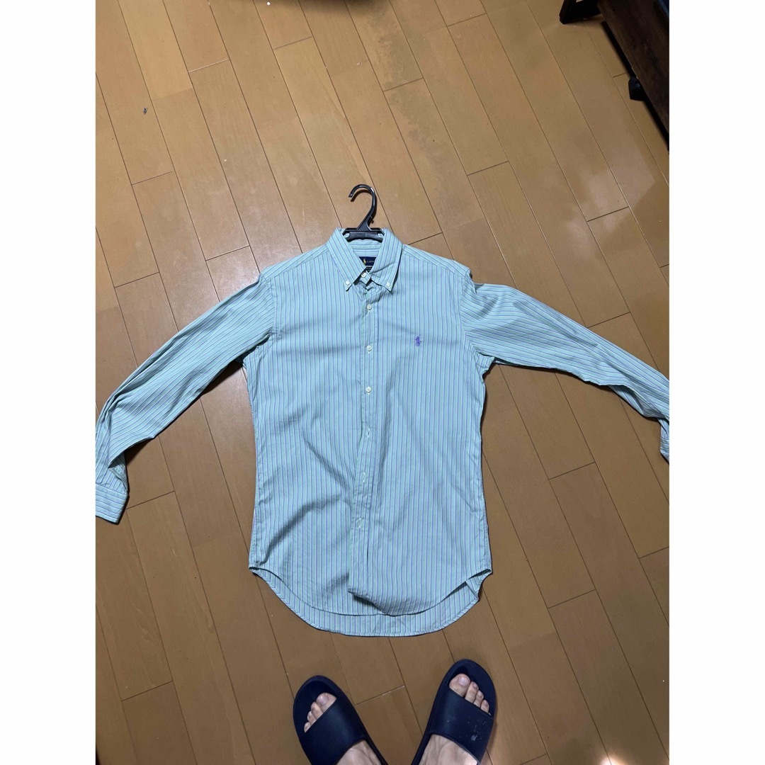 POLO RALPH LAUREN(ポロラルフローレン)のRalph Laurenグリーン、パープルストライプシャツ メンズのトップス(シャツ)の商品写真