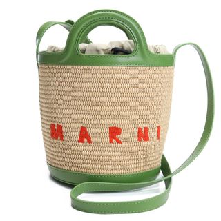 人気 最新作 MARNI　マルニ　かごバッグ　ミニ　Mバスケットグリーン