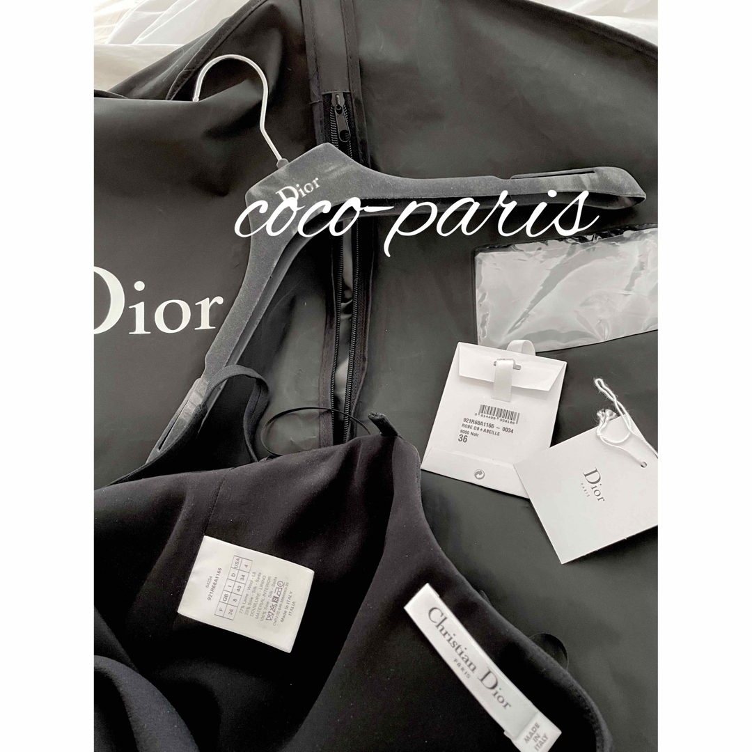 Christian Dior(クリスチャンディオール)のなな様ご専用✨DIOR 2019SS シルクウール　ワンピース レディースのワンピース(ひざ丈ワンピース)の商品写真