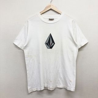 ボルコム(volcom)の訳あり ポッキリ US古着 USA製 ボルコム Volcom Tシャツ 半袖 ロゴプリント サイズ：メンズ M ホワイト【中古】(Tシャツ/カットソー(半袖/袖なし))