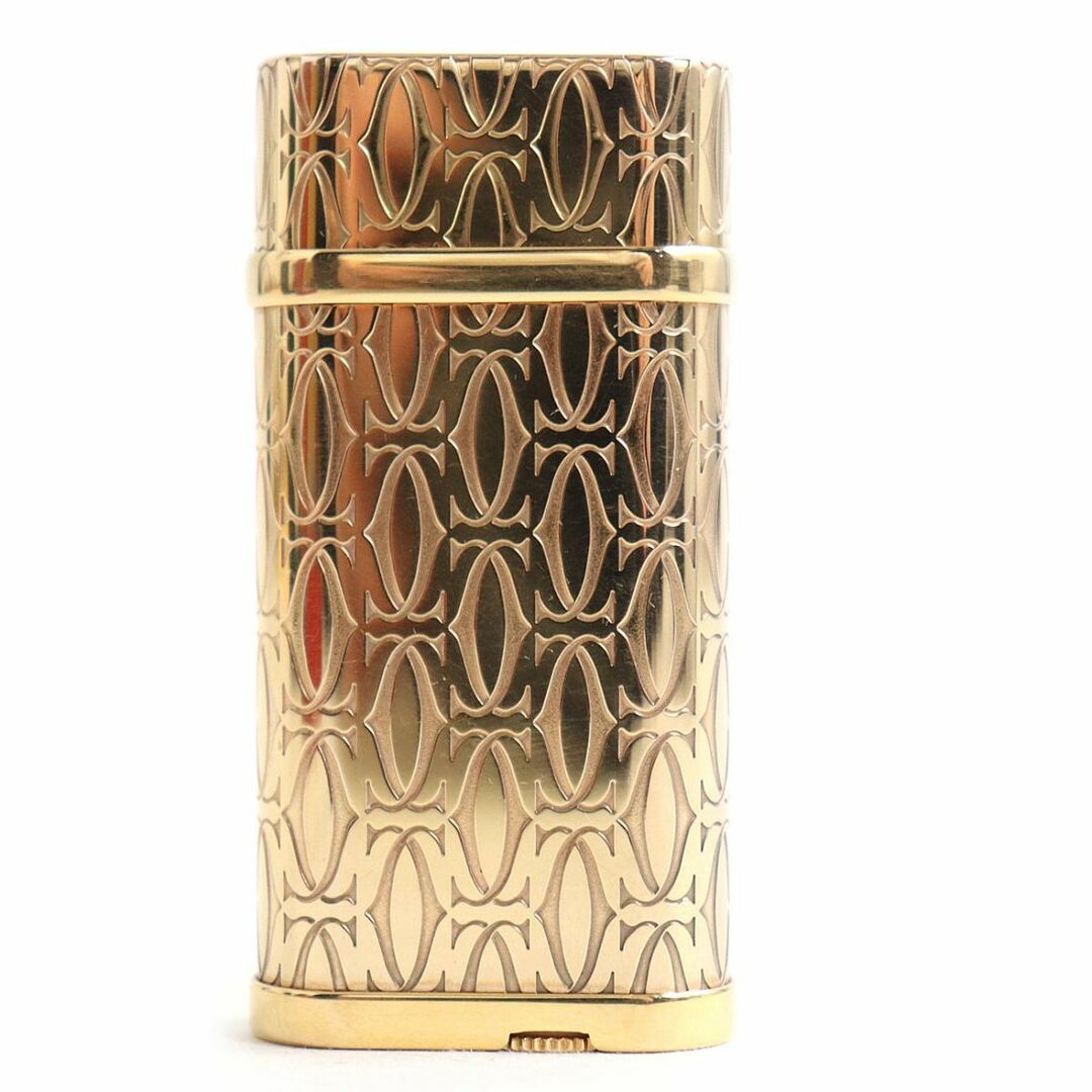 極美品◆Cartier カルティエ ゴドロン Cドゥカルティエ 2C ハッピーバースデー オーバル ローラー式 ライター ゴールド 着火確認 箱付き