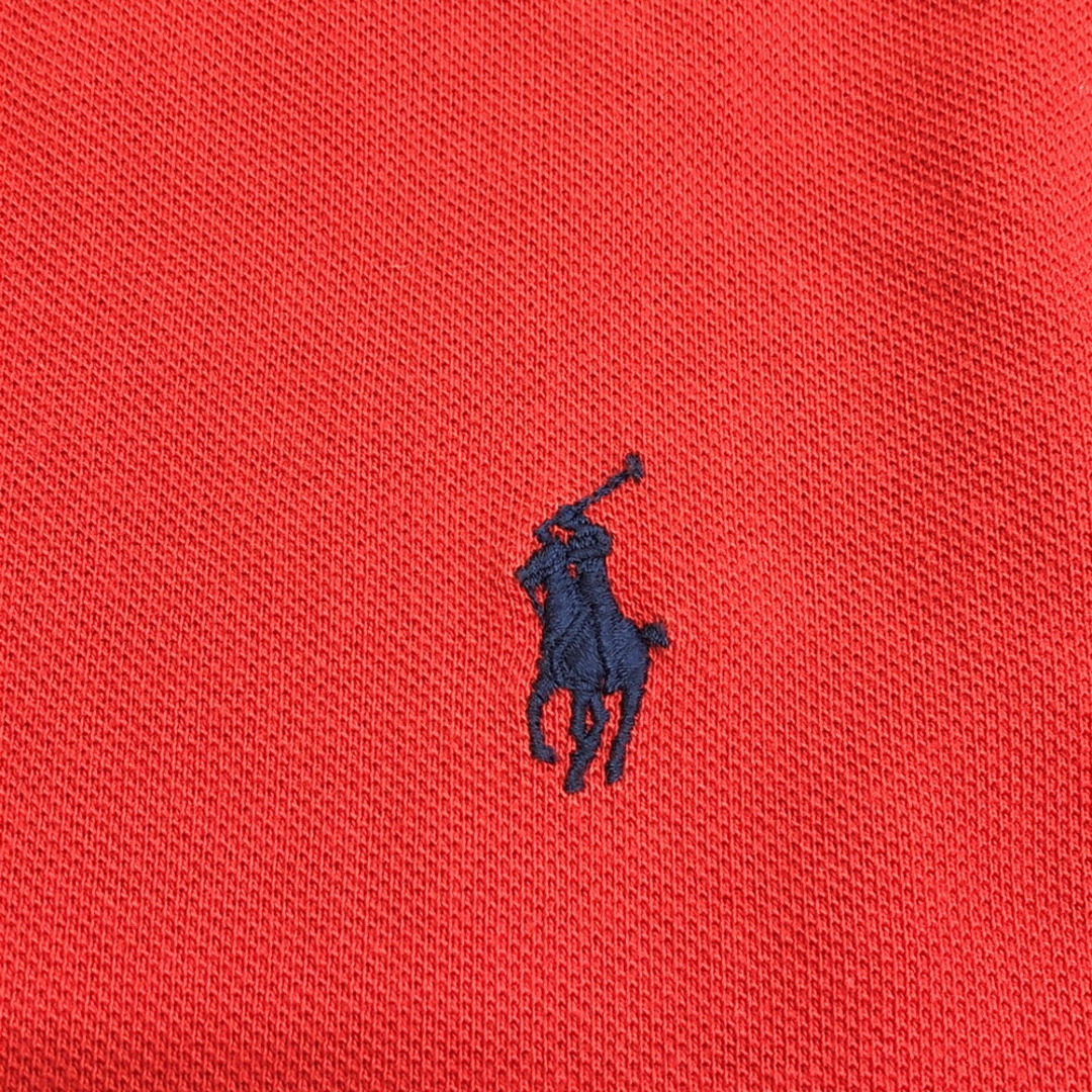 Ralph Lauren(ラルフローレン)の訳あり ポッキリ US古着 ポロ ラルフローレン POLO RALPH LAUREN 鹿の子 ポロシャツ 半袖 ワンポイント刺繍 CUSTOM FIT サイズ：メンズ M レッド【中古】 メンズのトップス(ポロシャツ)の商品写真