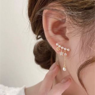 CD風　ロゴパールピアス　新品未使用　Dior ピアス　ディオール (ピアス)