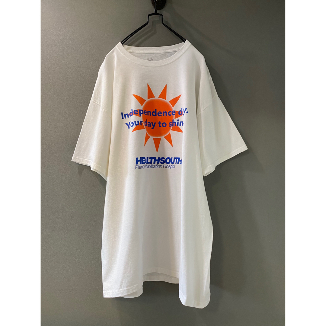 ビンテージ  00 XL 太陽 SUNプリント 白 ビック Tシャツ 美品