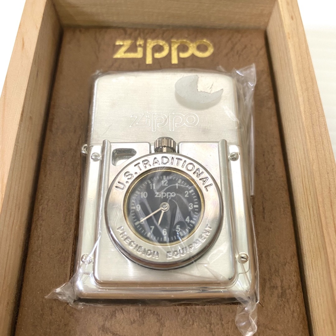サントスピンク 【未使用】Zippo ジッポー ライター タイムライト 時計