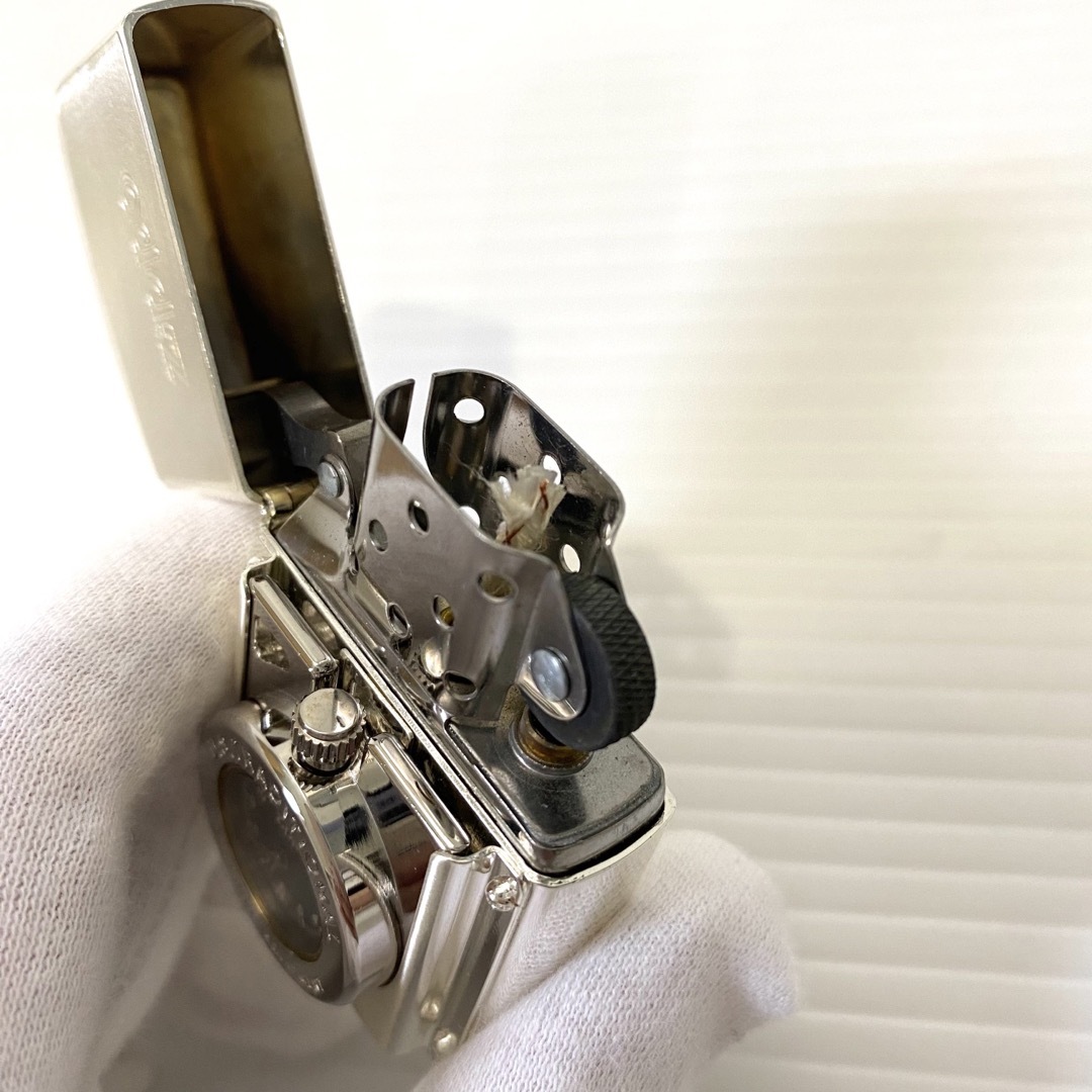 【未使用】Zippo ジッポー ライター タイムライト 時計付き
