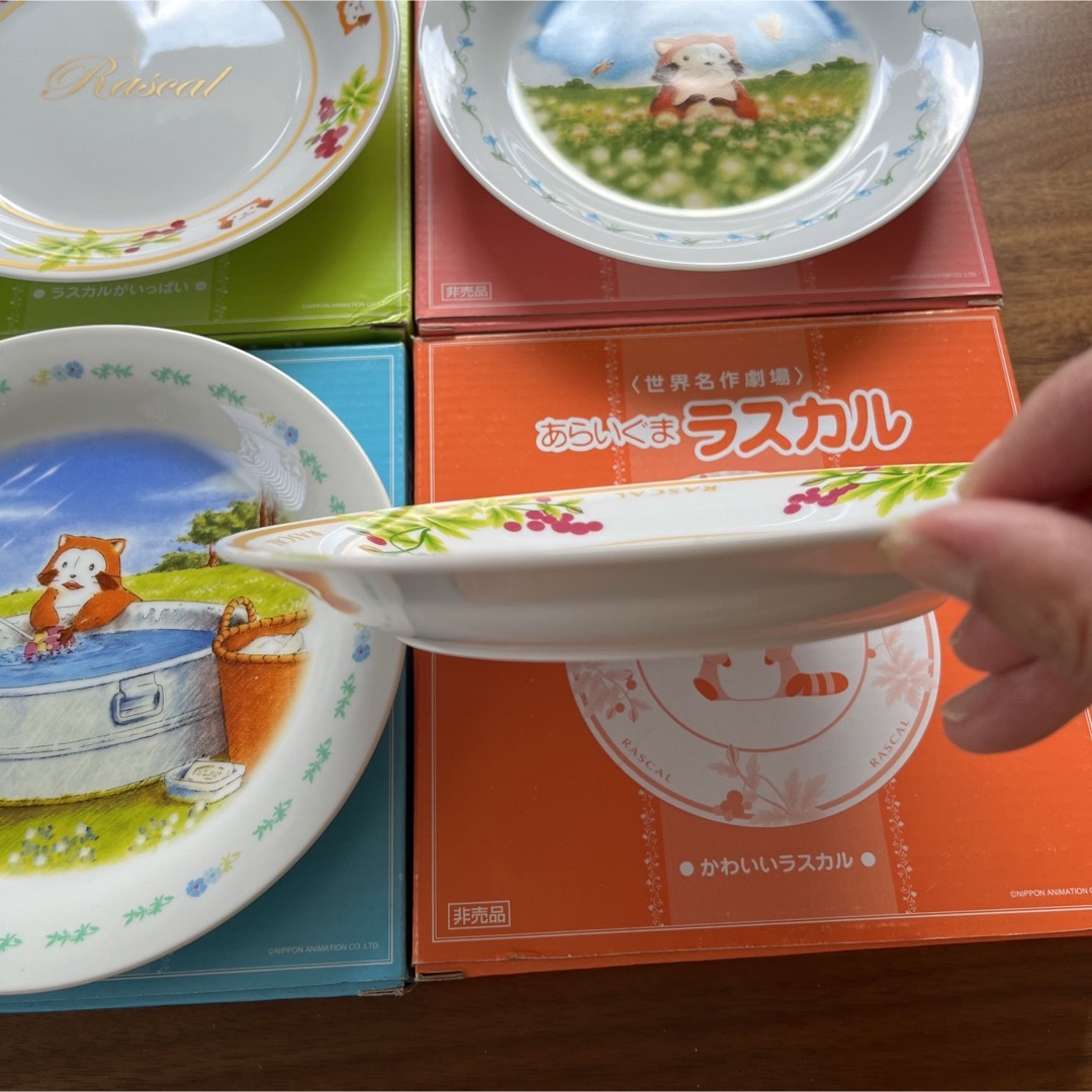 非売品！　あらいぐまラスカル　絵皿　4枚セット インテリア/住まい/日用品のキッチン/食器(食器)の商品写真