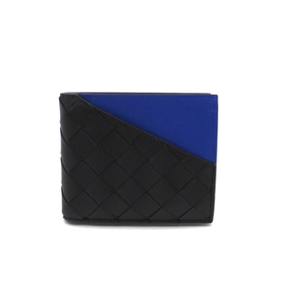 ボッテガ(Bottega Veneta) 折り財布(メンズ)（ブルー・ネイビー/青色系 