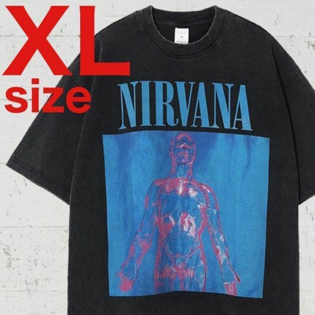 NIRVANA（ニルヴァーナ） 半袖 TEE Tシャツ　ブラック　XLサイズ