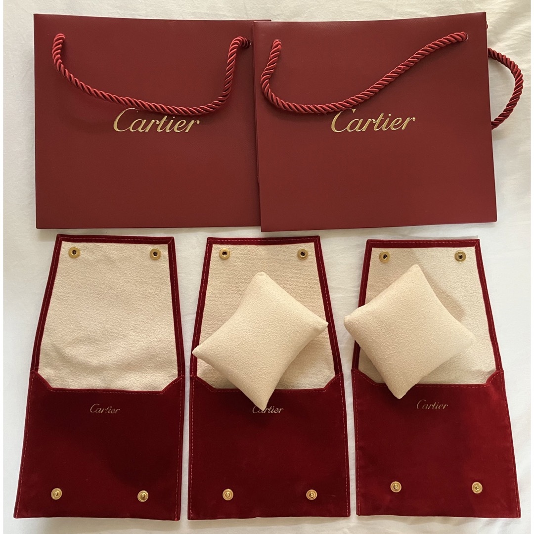 Cartier(カルティエ)のカルティエ　Cartier 時計ケース　小物入れ　ペーパーバッグ 5点セット レディースのファッション小物(ポーチ)の商品写真