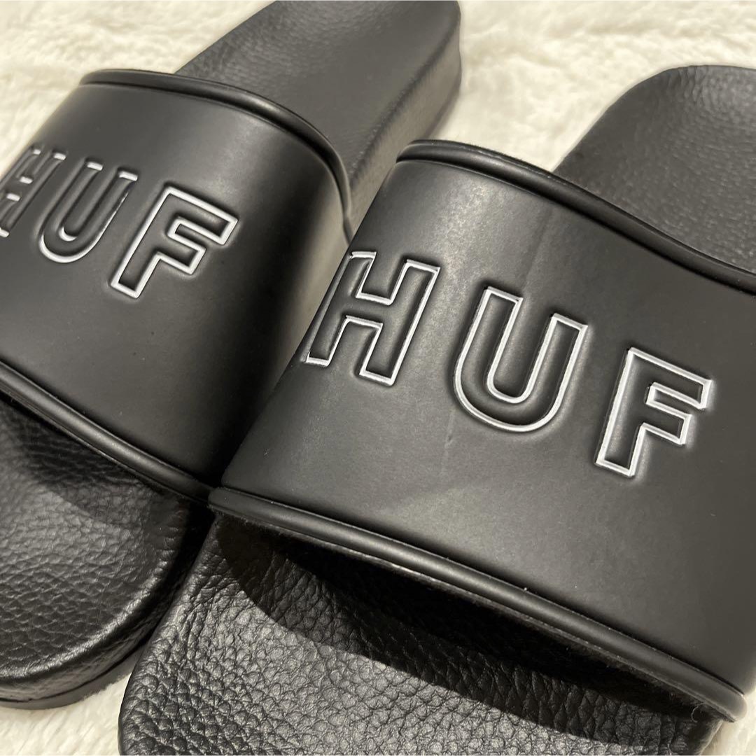 HUF ハフ スライドサンダル 黒 新品 未使用 27cm