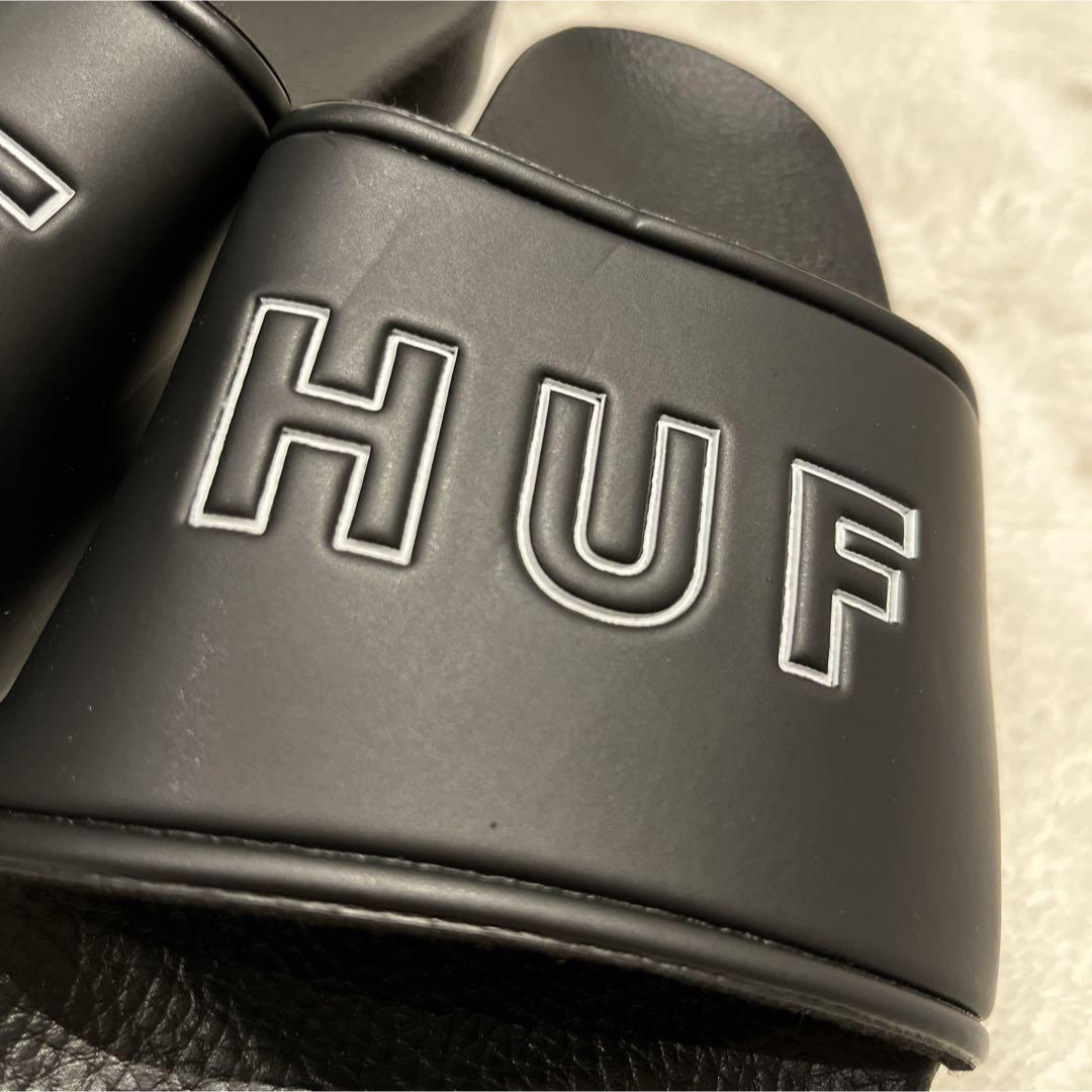 HUF ハフ スライドサンダル 黒 新品 未使用 27cm