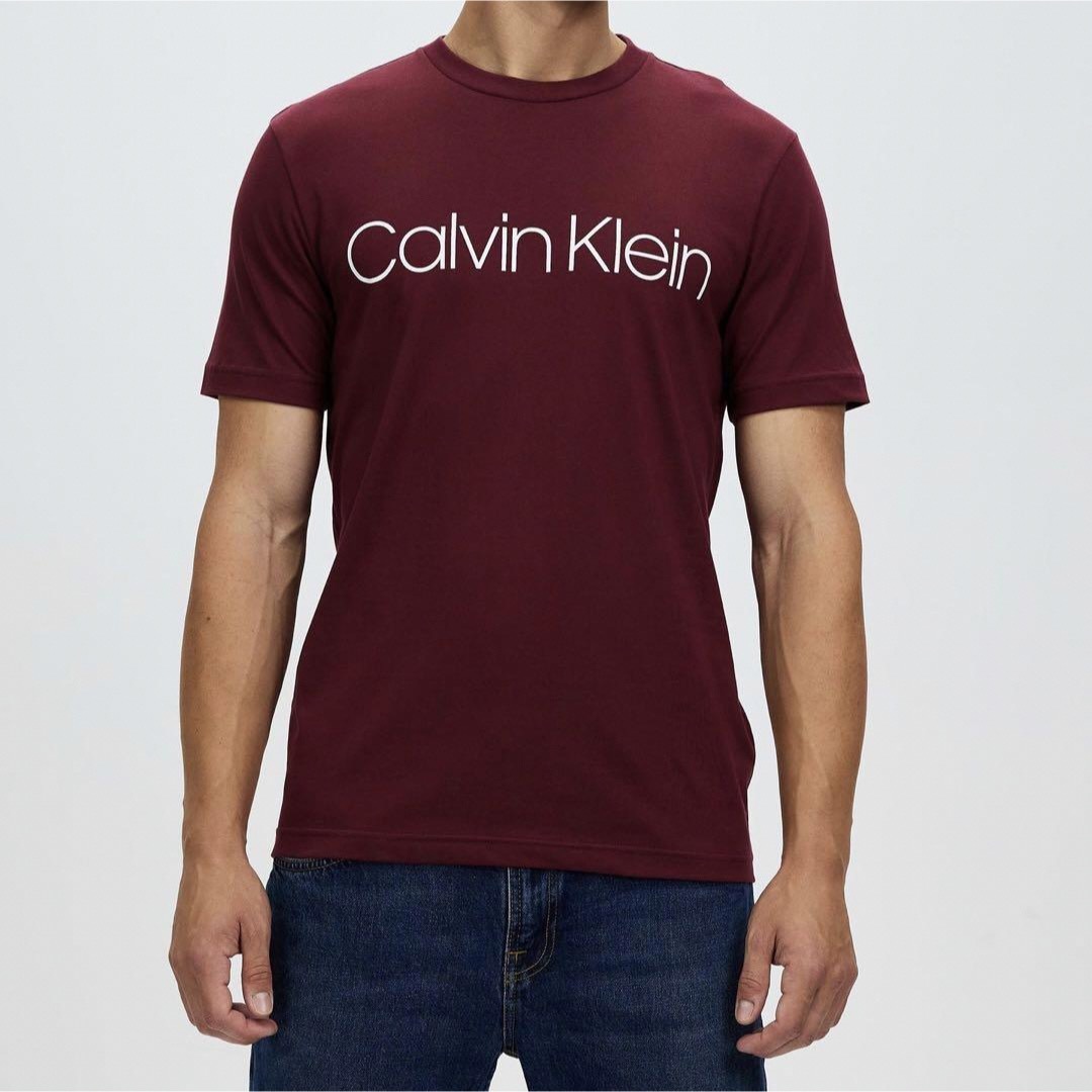 Calvin Klein(カルバンクライン)のカルバンクライン メンズ tシャツ ボルドー L 新品 Calvin Klein メンズのトップス(Tシャツ/カットソー(半袖/袖なし))の商品写真