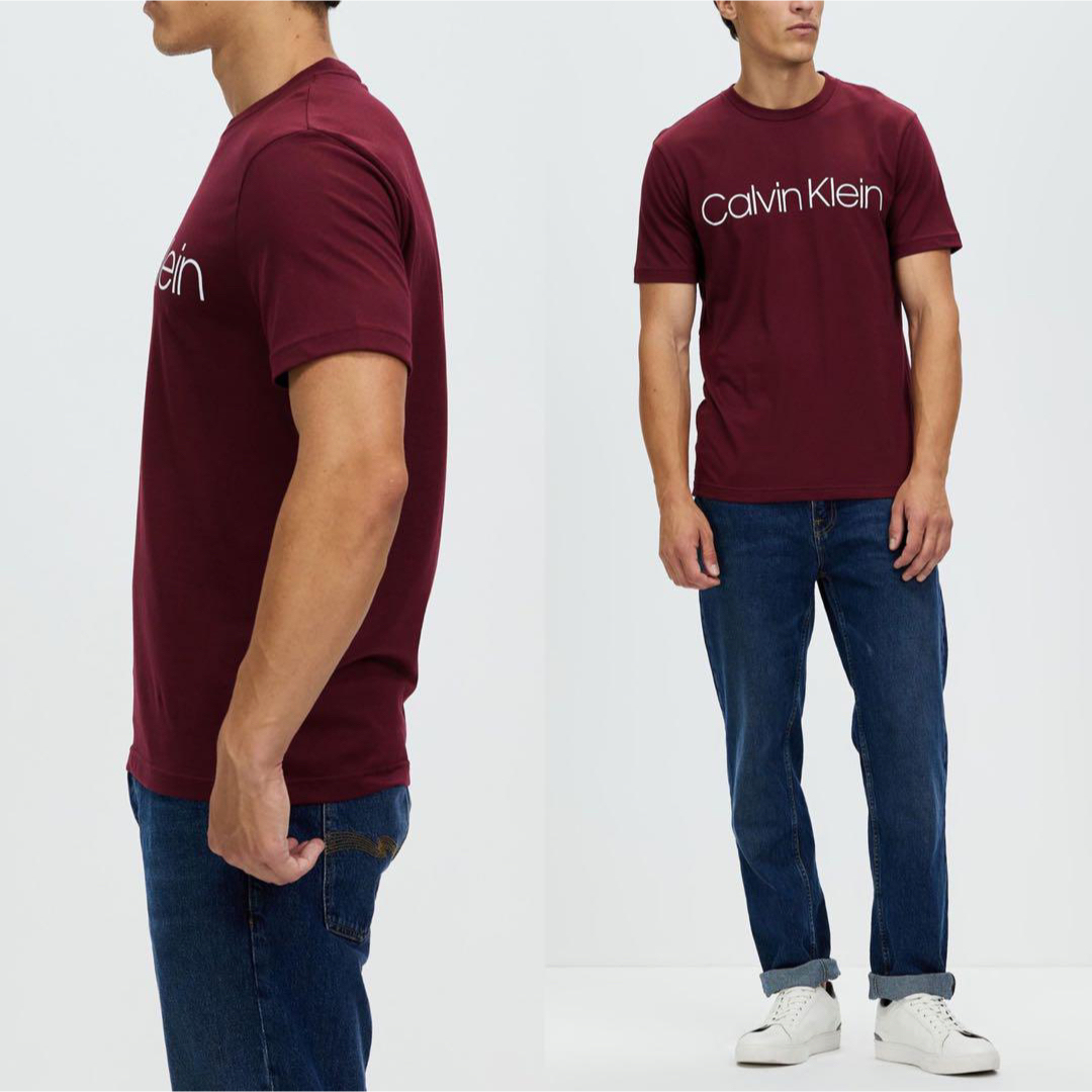 Calvin Klein(カルバンクライン)のカルバンクライン メンズ tシャツ ボルドー L 新品 Calvin Klein メンズのトップス(Tシャツ/カットソー(半袖/袖なし))の商品写真