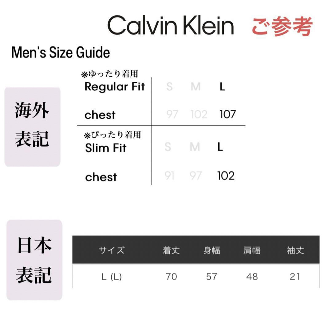 Calvin Klein(カルバンクライン)のカルバンクライン メンズ tシャツ ボルドー L 新品 Calvin Klein メンズのトップス(Tシャツ/カットソー(半袖/袖なし))の商品写真