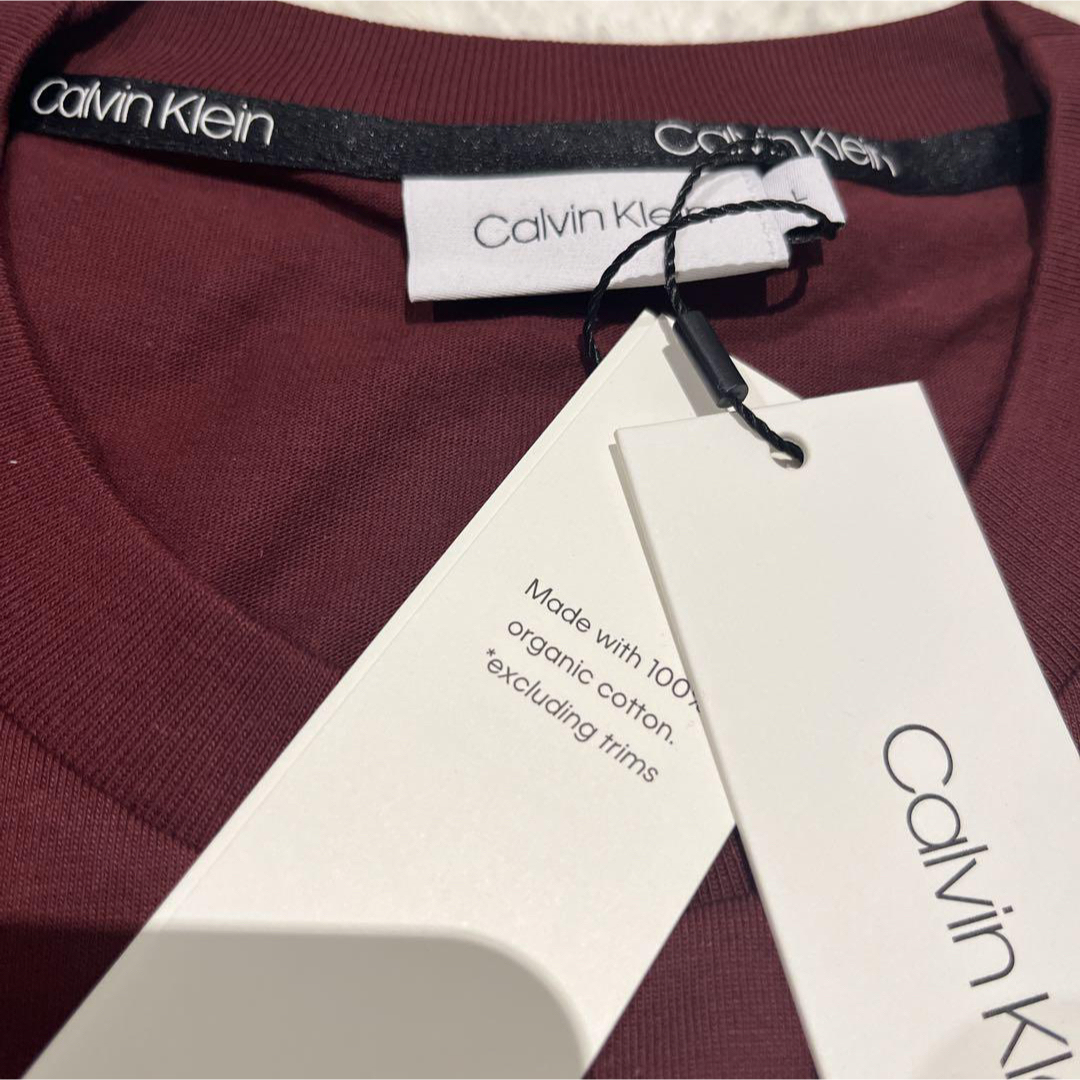 Calvin Klein(カルバンクライン)のカルバンクライン メンズ tシャツ ボルドー L 新品 Calvin Klein メンズのトップス(Tシャツ/カットソー(半袖/袖なし))の商品写真
