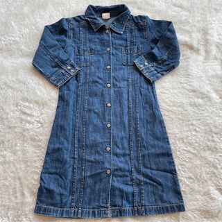 ギャップキッズ(GAP Kids)のGAP デニムワンピース　チュニック　7分袖　7〜8歳　120cm(ワンピース)