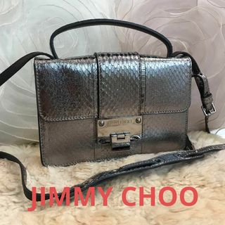 美品】JIMMY CHOO RION ダークブラウン セミショルダーバッグ-