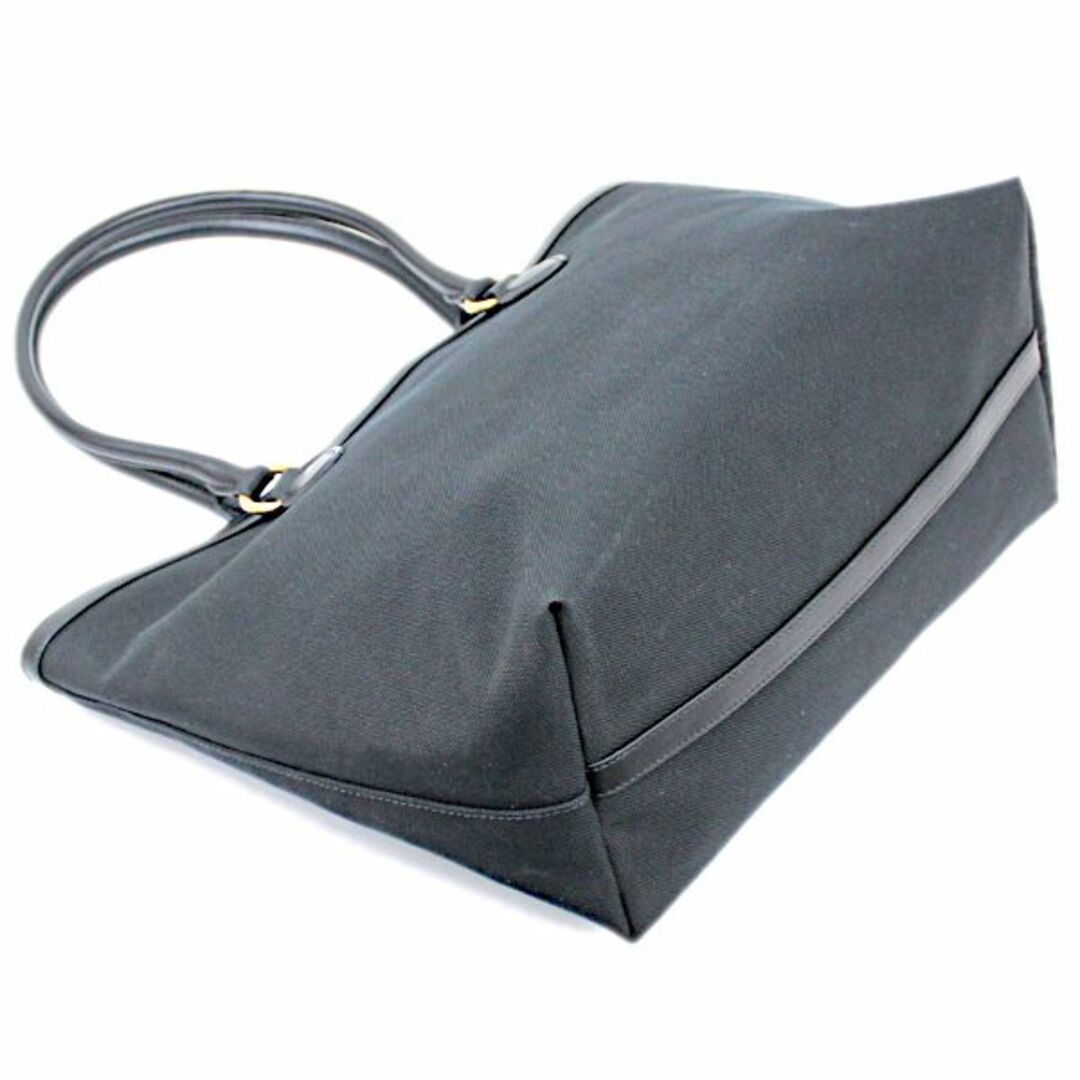 プラダ PRADA キャンバス レザー ジャガード ブラック 黒 ロゴ トート