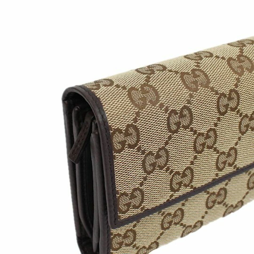 グッチ GUCCI GGキャンバス ブラウン 茶 三つ折り 財布 256935-