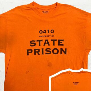 LYT Tシャツ ビンテージ オレンジ 囚人服　アメリカ　STATEPRISON(Tシャツ/カットソー(半袖/袖なし))