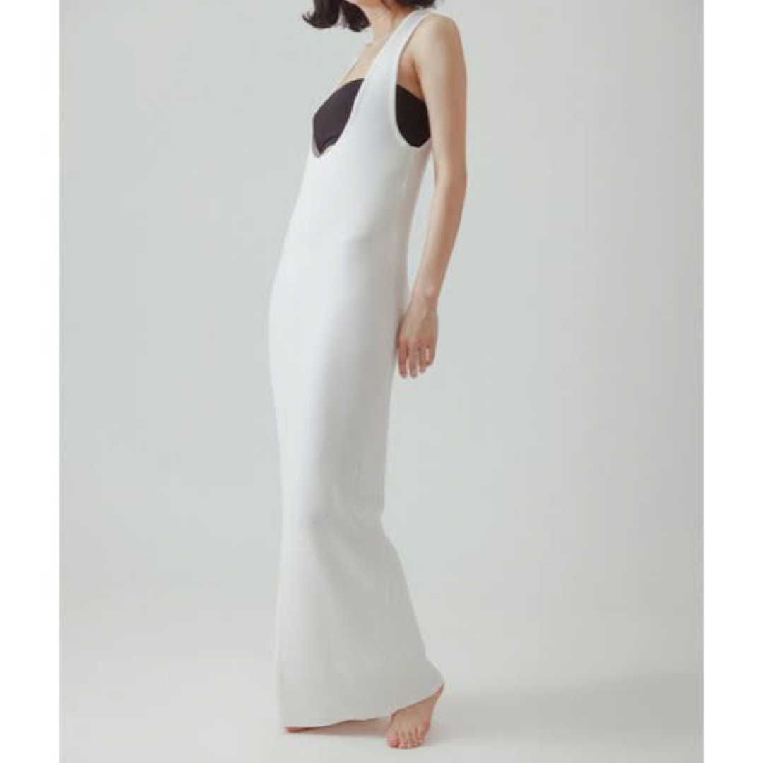 yo biotop ／ Long knit dress :white ワンピース 【楽天最安値に挑戦