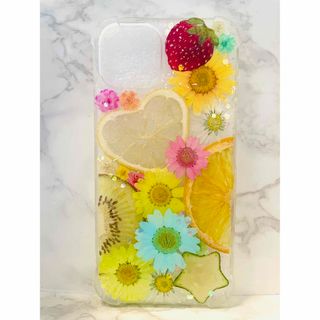 全機種対応 iPhoneケース 押し花ケース 押し花 ケース 花 Android(スマホケース)