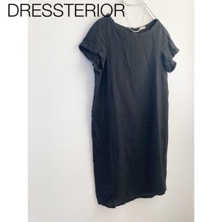 ドレステリア(DRESSTERIOR)の★ドレステリア★リネンチュニック ワンピース ブラック(ひざ丈ワンピース)