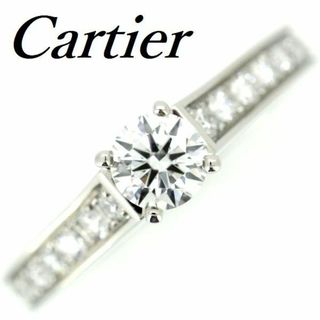 カルティエ(Cartier)のカルティエ ソリテール 0.30ct F-VVS2-EX ダイヤリング ♯46(リング(指輪))