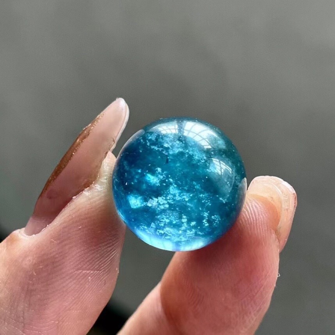 ⭐︎【天然】アクアマリン 丸玉 17.7mm