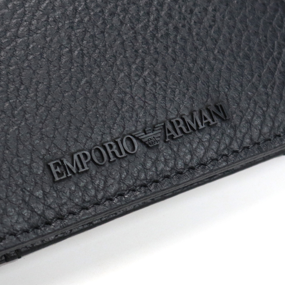 Emporio Armani エンポリオ・アルマーニ Y4R167 二つ折り財布 BLACK ブラック メンズ 6