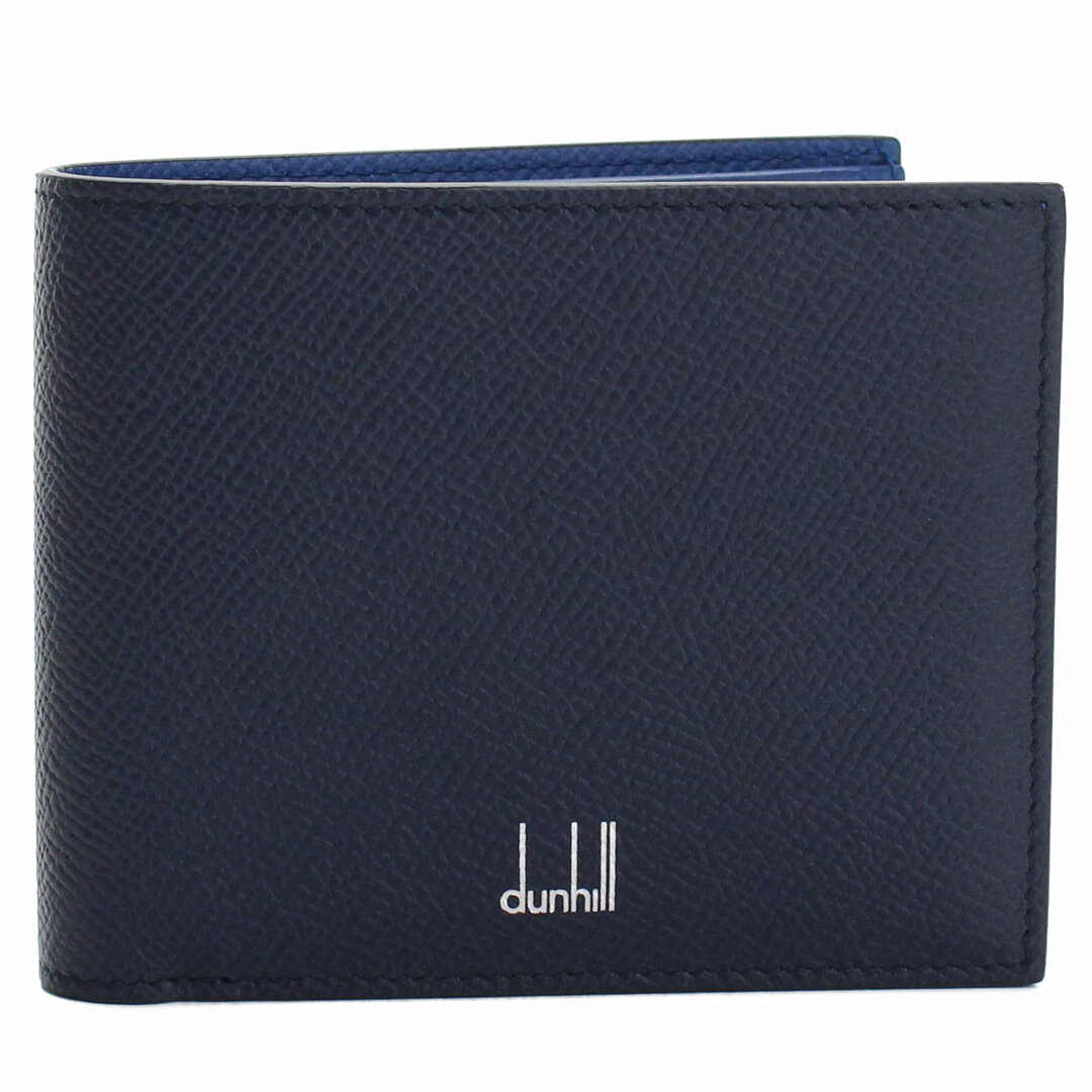 Dunhill ダンヒル 18F2320CA 二つ折り財布 NAVY ネイビー系 メンズカタオシレザーカラー