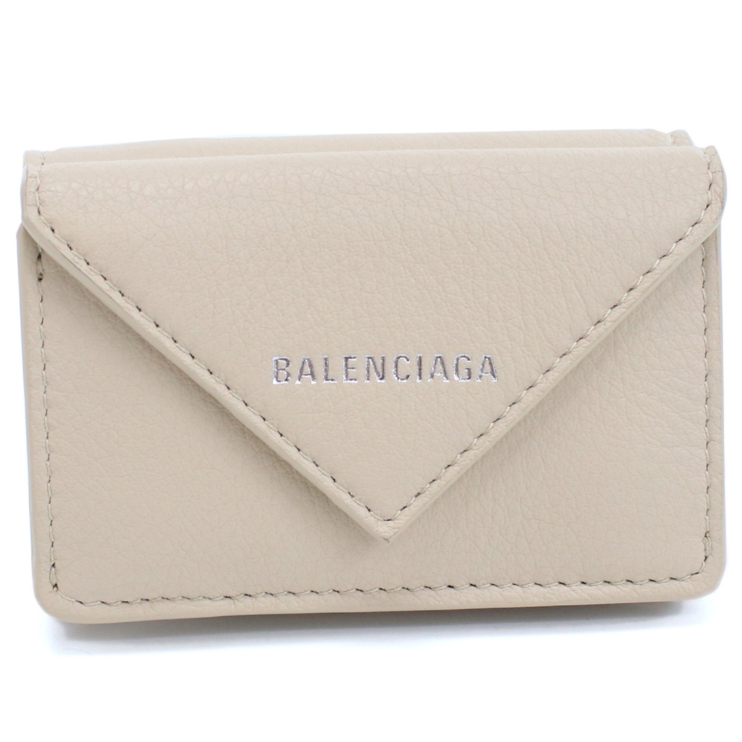 BALENCIAGA バレンシアガ 391446 三つ折り財布 ベージュ系 レディース