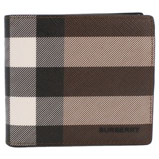 バーバリー(BURBERRY)のBURBERRY バーバリー 8052802 二折財布小銭入付き DARK BIRCH BROWN ブラウン系 マルチカラー メンズ(折り財布)