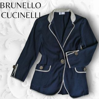 ブルネロクチネリ(BRUNELLO CUCINELLI)のブルネロクチネリ パイピングジャケット ストレッチ コットン(テーラードジャケット)