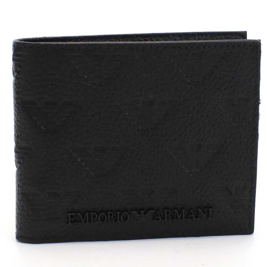 Emporio Armani エンポリオ・アルマーニ YEM122 二つ折り財布 BLACK ブラック メンズ