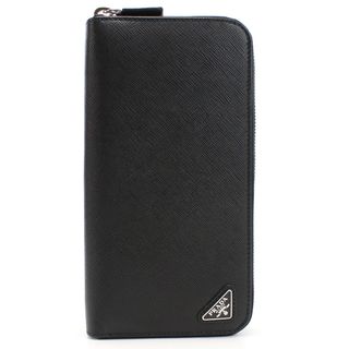 プラダ(PRADA)のPRADA プラダ 2ML317 長財布ラウンドファスナー/SAFFIANO TRIANG NERO メンズ(長財布)