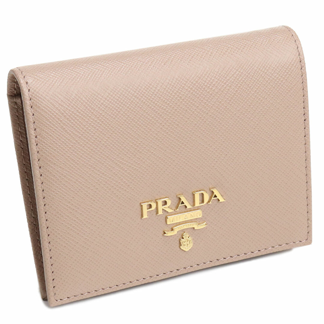 PRADA プラダ 1MV204 二つ折り財布 CIPRIA ベージュ系 レディース